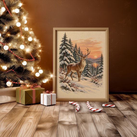 Winter Deer wall art print, view 12