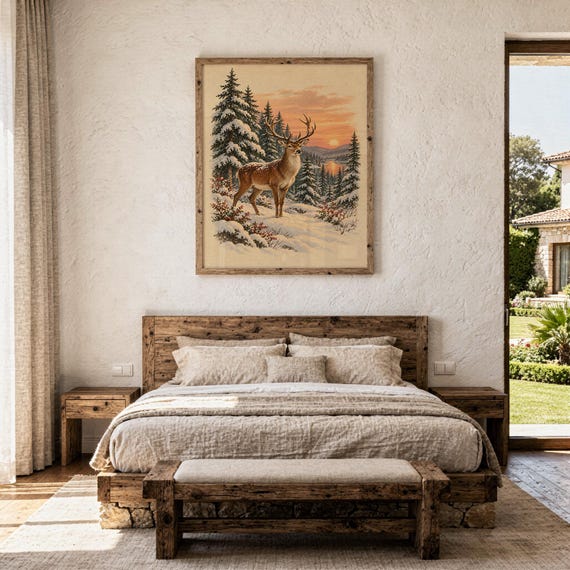 Winter Deer wall art print, view 15