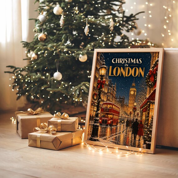 Christmas in London wall art print, view 5