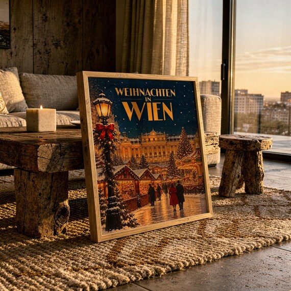 Vienna Christmas Market wall art print, view 5