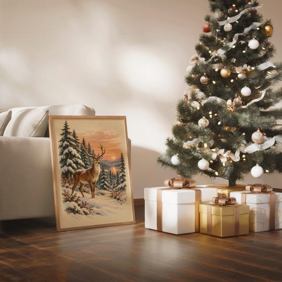 Winter Deer wall art print, view 14