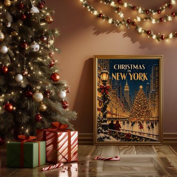 Christmas in New York wall art print, view 13