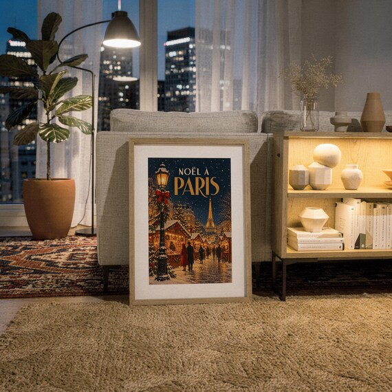 Paris Christmas Market wall art print, view 17