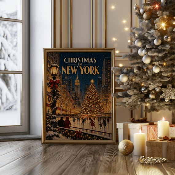 Christmas in New York wall art print, view 11