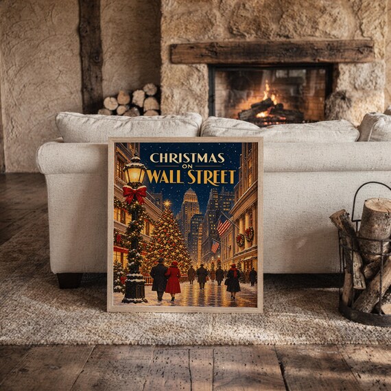 Christmas on Wall Street Vintage wall art print, view 13