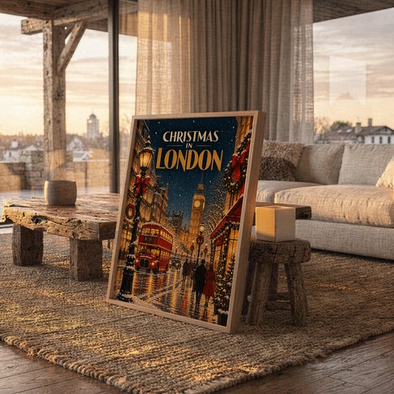 Christmas in London wall art print, view 9