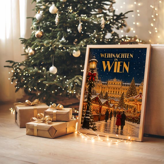 Vienna Christmas Market wall art print, view 7