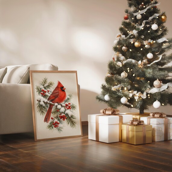 Red Cardinal Winter wall art print, view 15