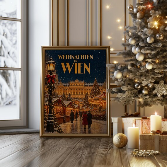 Vienna Christmas Market wall art print, view 11