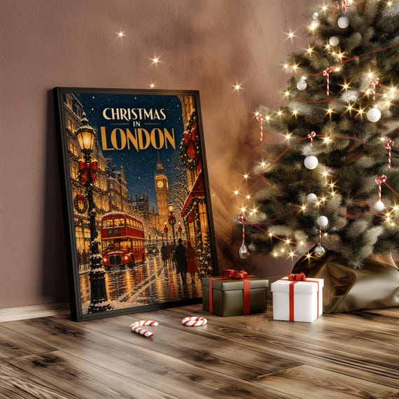 Christmas in London wall art print, view 8