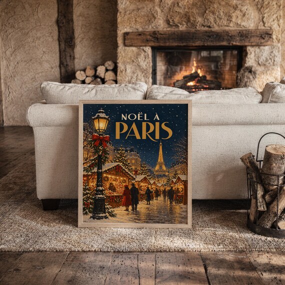 Paris Christmas Market wall art print, view 13