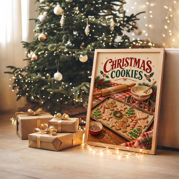 Christmas Cookies wall art print, view 6