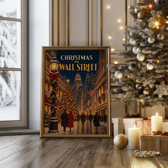 Christmas on Wall Street Vintage wall art print, view 10