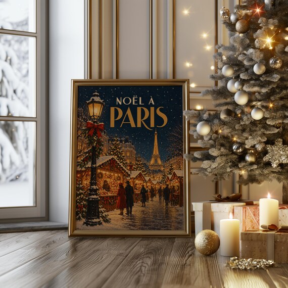 Paris Christmas Market wall art print, view 10
