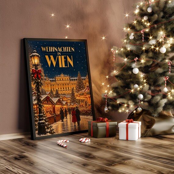 Vienna Christmas Market wall art print, view 9
