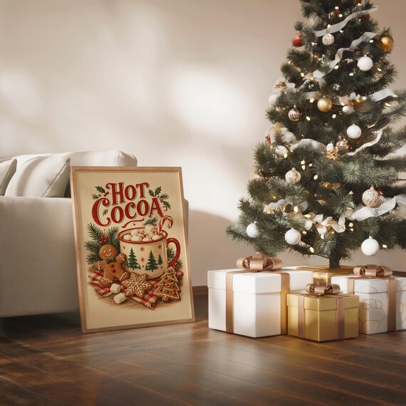 Hot Cocoa Christmas wall art print, view 15