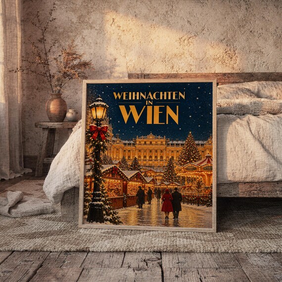 Vienna Christmas Market wall art print, view 4
