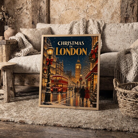Christmas in London wall art print, view 7