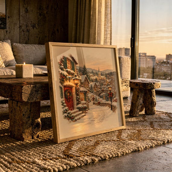 Christmas Village wall art print, view 7