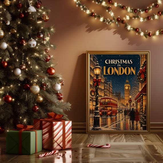 Christmas in London wall art print, view 12