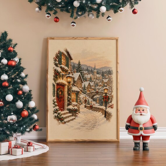 Christmas Village wall art print, view 5