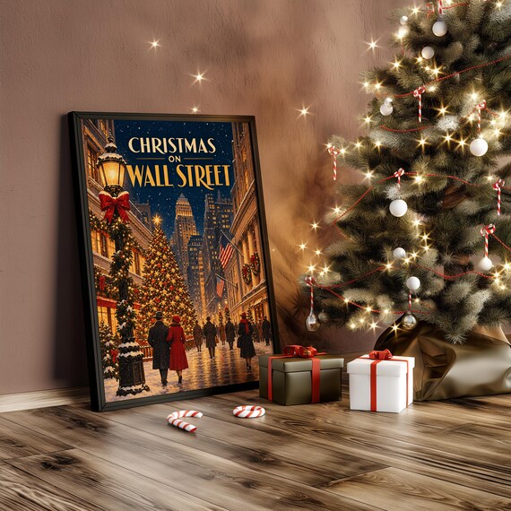 Christmas on Wall Street Vintage wall art print, view 8
