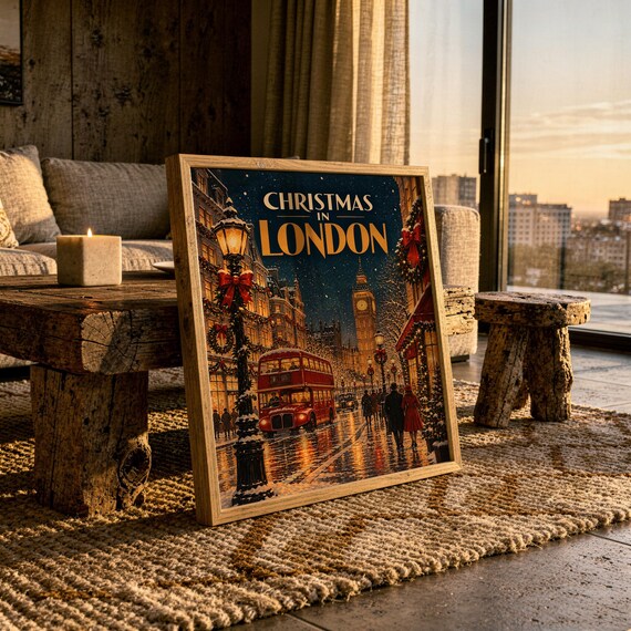 Christmas in London wall art print, view 4
