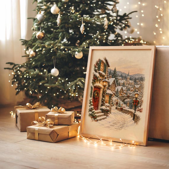 Christmas Village wall art print, view 8