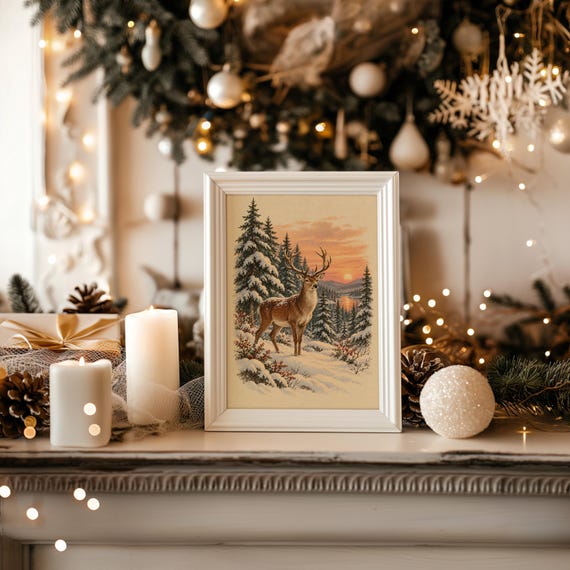 Winter Deer wall art print, view 16