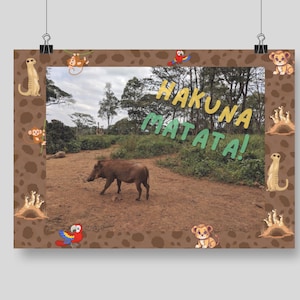 Hakuna Matata Warthog Jungle Print: Playful Kids&#39; Room Decor