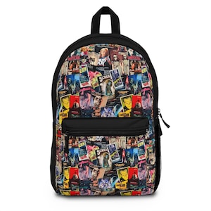 Vibrant Movie Poster Backpack - Trendy Tote for School, Travel, Gifts, Festivals, Unique Art Style