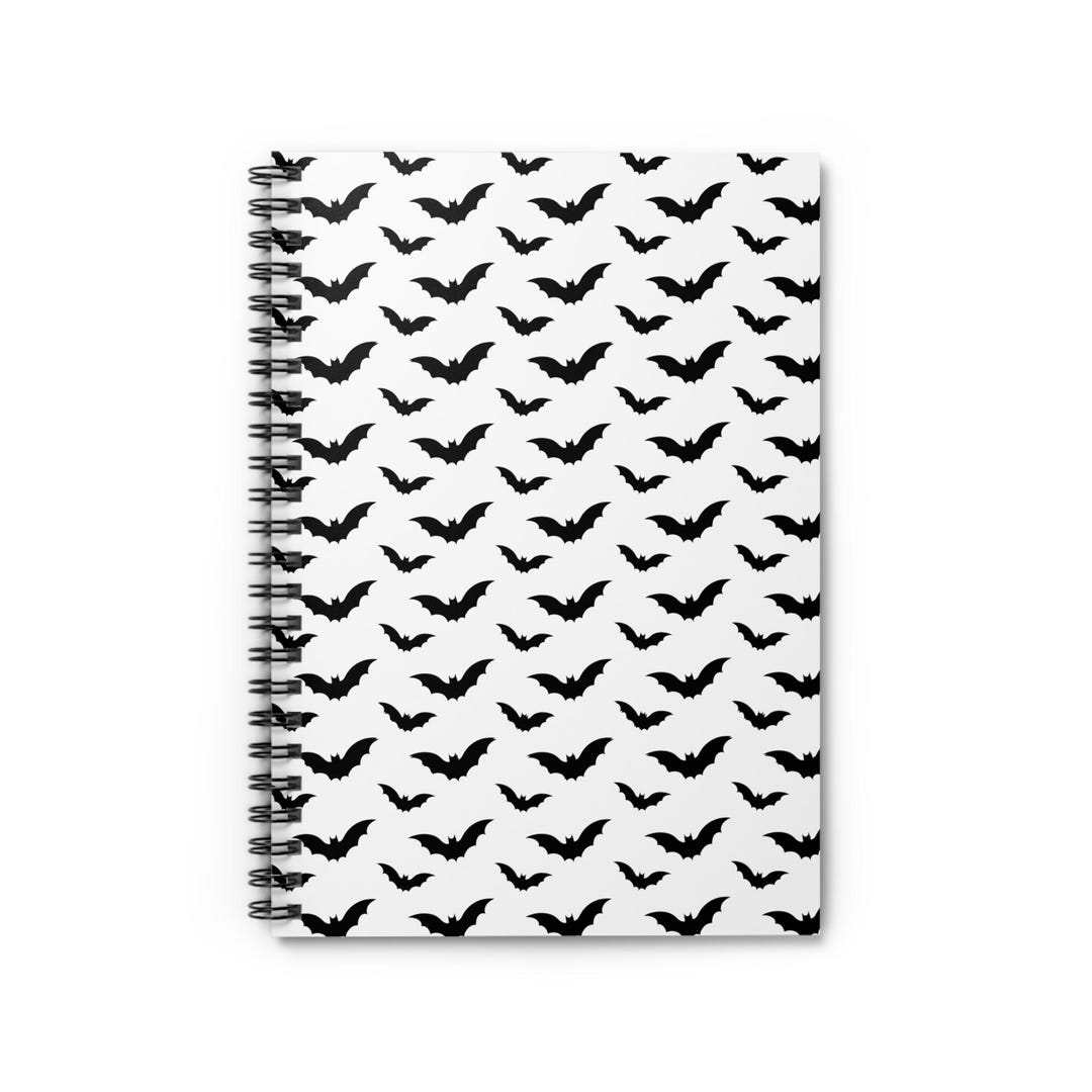 Bat Notebook Gothic Bat Pattern Spiral Notebook – Halloween Writing Journal - Etsy