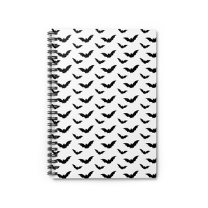 Gothic Bat Spiral Notebook - Perfect for Halloween, Memoirs, Planner, Writing, Journaling