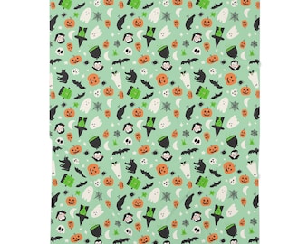 Halloween Baby Swaddle Blanket, Spooky Nursery Decor, 30"x40"
