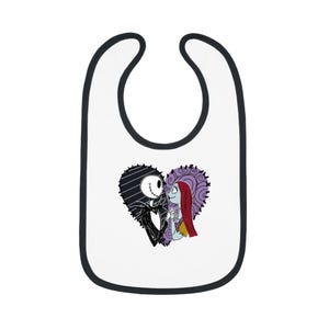 Baby Bib, Cute Halloween Bib for Infants, Gothic Baby Shower Gift, Tim Burton Inspired Baby Accessories, Fun Kid&#39;s Wear