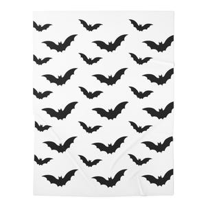 Bat Baby Swaddle Blanket, Halloween Nursery Decor, Soft Polyester