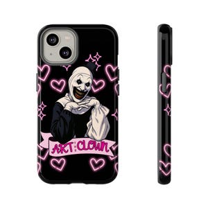 Artful Clown Phone Case, Trendy Phone Cover, Quirky Gift for Halloween, Kawaii Aesthetic Accessory, Unique Phone Protector