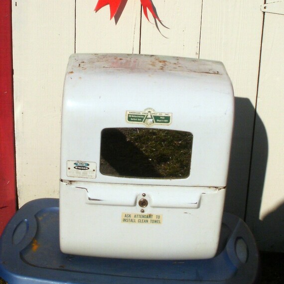 Vintage Industrial Cloth Roll Towel dispenser Man Etsy
