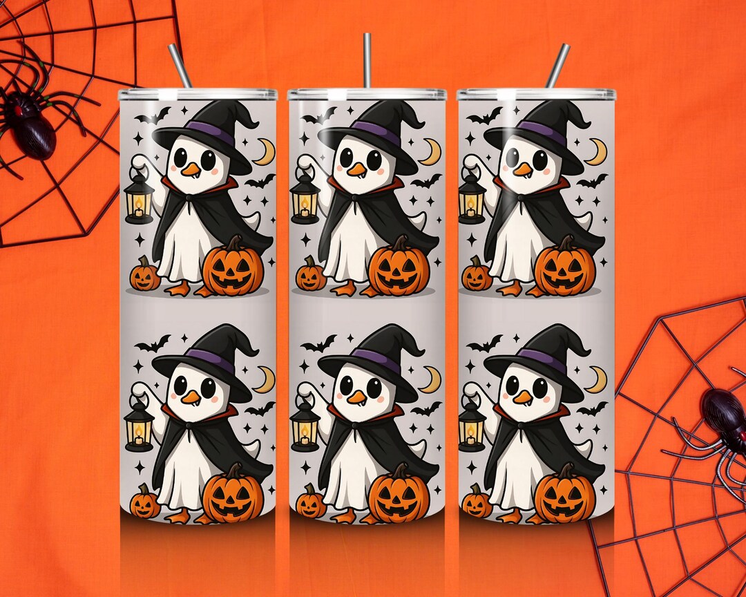 Boo Goose PNG, Goose Ghost Tumbler PNG, Spooky Lantern Pumpkin Digital ...
