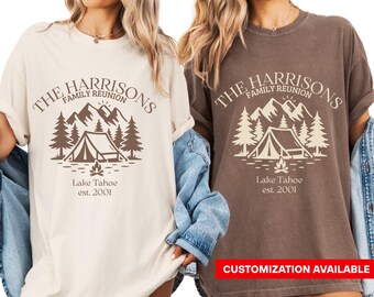 Camisetas para reunión familiar, camisetas de vacaciones a juego, camisetas de reunión con apellido, camisetas de viaje en grupo de moda, camisetas personalizadas para reuniones familiares
