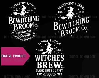 Girly Halloween Png, Witchy png Bundle, Halloween png, Spooky Png, Witchy Vibe Png, Horror Witch Png, Trendy Halloween Sublimation Design