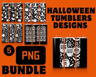 5 Spooky Saison Png Bundle, Retro Halloween Png, Kürbis Png, Halloween Png, Halloween Geist Sublimationsdesign, Witchy Png, Spooky Vibe Png