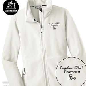 Embroidered Licensed Clinical Social Worker Full Zip Jacket, LCWS