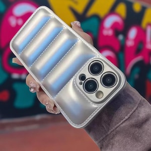 Silikonfodral med livfullt täckjackemotiv för iPhone 11 till 16 Pro Max Plus