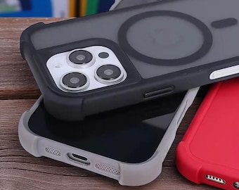 Funda protectora mate StealthGuard: protección magnética a prueba de golpes para iPhone 12 a 16 Pro Max