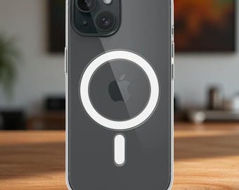 Clear Magnetic iPhone Case: Shockproof Silicone Cover, Wireless Charging