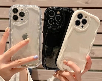Cream Wave iPhone-hoesje: transparante schokbestendige hoes