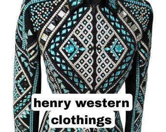 Western Custom Rodeo Queen, Showmanship, Horsemanship , Western Pleasure Show Shirt & Women Rail Jacket.