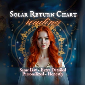 Solar Return Chart Reading, Astrology Solar Return Reading, Astrology Charts, Personalized Solar Chart, Personalized Astrology Reading