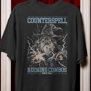 Counterspell | Vintage TCG Comfort Colors T-Shirt, Funny Trading Card Game Parody Tee, Retro Spellcaster Combo Shirt Wizard Nerd Gift for